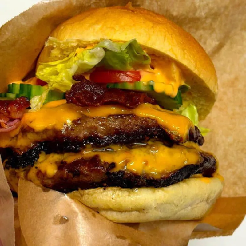 Saftig cheeseburger